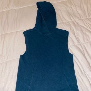 Lululemon Blissed Out Sleeveless Hoodie - Teal - 8